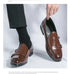Men's Leather Formal Monk Shoes for Business Office and Wedding Events